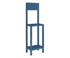 Scaun inalt Marco Lupo, lemn, albastru inchis, 35 x 17 x 115 cm