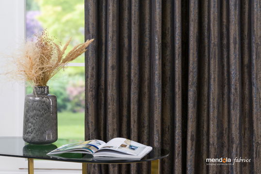 DRAPERIE CU REJANSA MENDOLA SERENGETI NEGRU T08