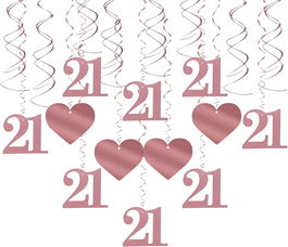 Set de 24 decoratiuni pentru petrecere CHALA, PVC, roz