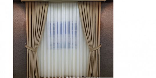 Set complet pentru fereastra DRAPERIE SATEN Bej 501+ PERDEA VOAL508
