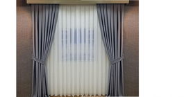 Set complet pentru fereastra DRAPERIE Red RIO SATEN GRIDESCHIS 024+ PERDEA VOAL508