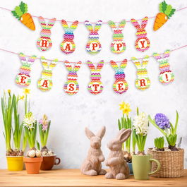 Set decoratiuni pentru Paste JIALWEN, 2 piese, carton, multicolor