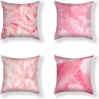 Set de 4 fete de perna ShengOu, poliester, roz, 45 x 45 cm
