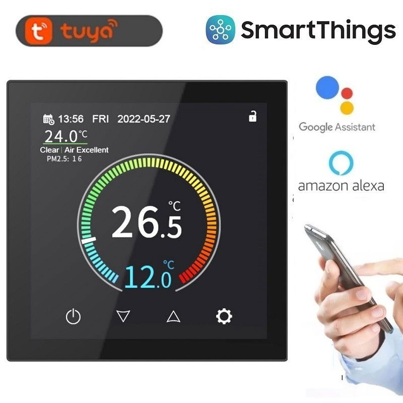 Termostat Wi-Fi pentru incalzirea in pardoseala si centrala pe gaz TOR6500 LED Color