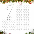 Set de 120 de carlige pentru bradul de Craciun Sunshine, alb, metal, 30mm