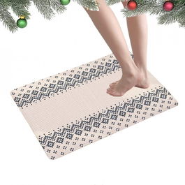 Covoras de baie Anyingkai, textil, alb/negru, 40 x 60 cm