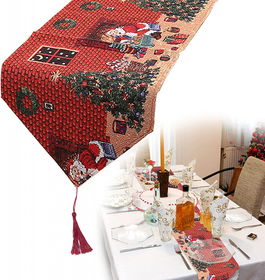 Fata de masa decorativa Gxhong, multicolor, poliester, 180 x 33 cm