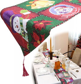 Fata de masa decorativa Gxhong, multicolor, poliester, 180 x 33 cm