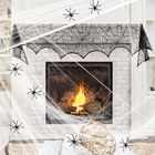 Panza de paianjen pentru Halloween Cymas, PVC, negru, 245 x 48 cm