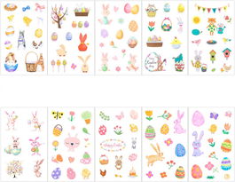 Set de 20 coli cu autocolante de Paste Naler, multicolor, PVC, 9,5 x 15 cm