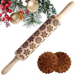 Sucitor cu imprimeu XiXiRan, lemn, natur, 35,5 cm