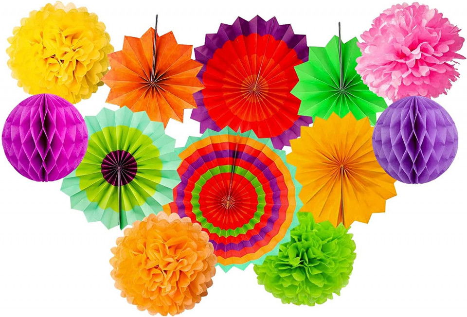 Set aniversar Koogel, multicolor, hartie/latex, 27 piese