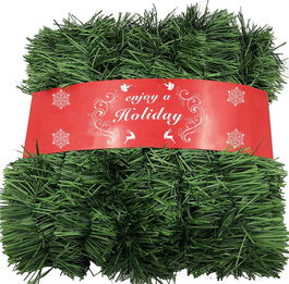 Ghirlanda de Craciun ATNKE, PVC, verde, 16 m