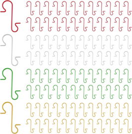 Set de 200 carlige pentru ornamente FEPITO, multicolor, metal, 3 x 1,5 cm
