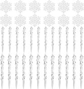 Set de 36 ornamente pentru Craciun LEMESO, transparent, plastic, 5 x 5 cm / 10 cm / 13 cm