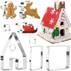 Set de 9 forme pentru prajituri Keepaty, otel inoxidabil, argintiu