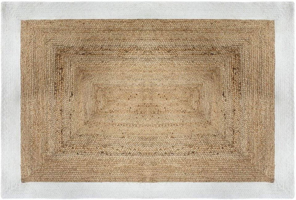 Covor Atmosphera Createur D'Interieur, iuta vegetala/bumbac, alb, 120 x 170 cm