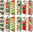 Set de 12 pungi pentru sticle de vin ANZON MORIES, carton, multicolor, 9,9 x 9,3 x 33,7 cm