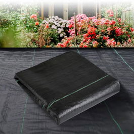 Plasa impotriva buruienil0r LGJIAOJIAO, tesatura, negru, 1 x 10 m