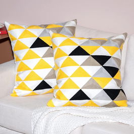 Set de 2 fete de perna OSVINO, bumbac, multicolor, 44 x 44 cm