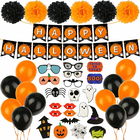 Set decoratiuni pentru Halloween Koogel, latex/carton, multicolor, 40 piese