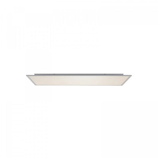 Plafoniera Zento, policarbonat/aluminiu, alb/argintiu, 120 x 60 x 5,2 cm