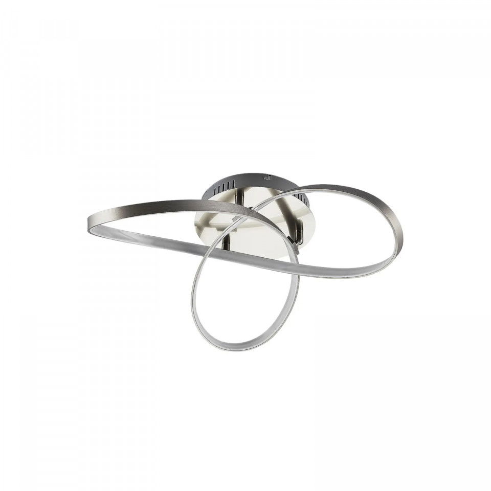 Plafoniera Saliha, LED, aluminiu/plastic, argintiu/alb, 16,5 x 52,5 cm