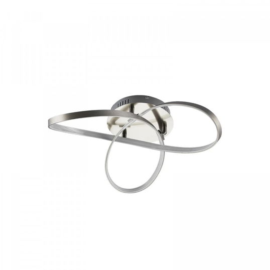 Plafoniera Saliha, LED, aluminiu/plastic, argintiu/alb, 16,5 x 52,5 cm