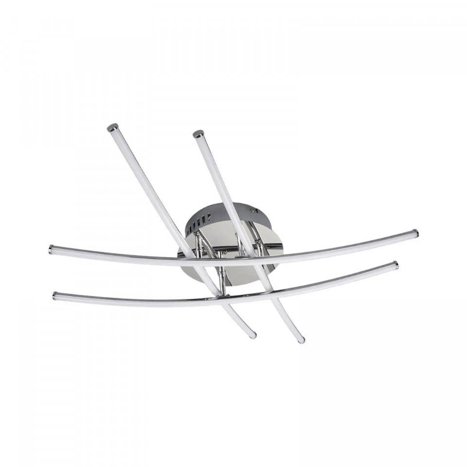 Plafoniera Yael, LED, metal/plastic, alb/crom, 67 x 67 x 13 cm
