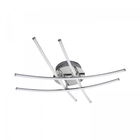 Plafoniera Yael, LED, metal/plastic, alb/crom, 67 x 67 x 13 cm