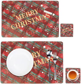 Set de 6 naproane pentru farfurii si 6 naproane pentru cani Anyingkai, PVC, multicolor