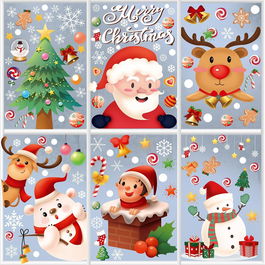 Set de 9 coli cu autocolante de Craciun ZETIYm multicolor, PVC, 30 X 25 cm