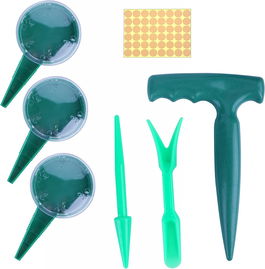 Set de 6 scule pentru gradina/sera Xingrun, plastic, verde, 11 x 17,5 cm / 14 x 1,5 cm / 13,4 x 3,2 cm / 12,5 x 6,8 cm