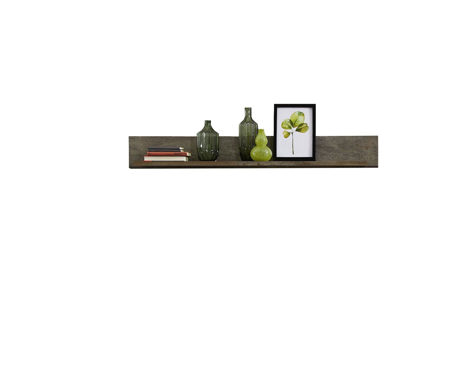 Etajera suspendata din pal si MDF Krone Small Natur, l140xA22xH18 cm