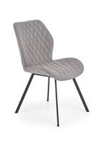 Scaun tapitat cu stofa si picioare metalice Kai-360 Gri / Negru, l51xA64xH90 cm