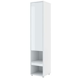 Dulap inalt cu 1 usa si 1 sertar, BC07 Alb Lucios, l45xA46xH217 cm
