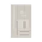 Dulap din pal si MDF, cu 3 usi si 2 sertare, Piano P32/PN Bej, l137xA56xH224 cm