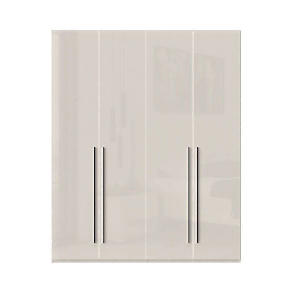 Dulap din pal si MDF, cu 4 usi, Piano P4/PN Bej, l182xA56xH224 cm