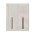 Dulap din pal si MDF, cu 4 usi, Piano P4/PN Bej, l182xA56xH224 cm