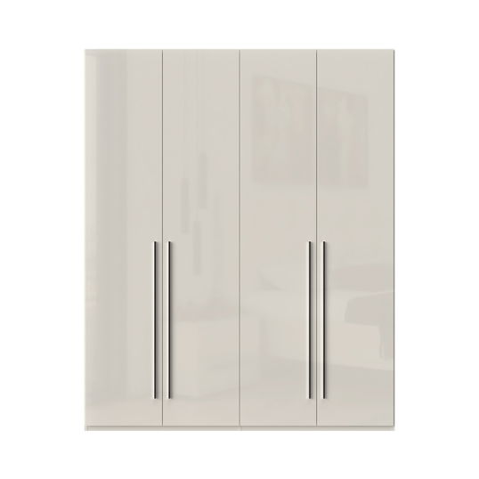Dulap din pal si MDF, cu 4 usi, Piano P4/PN Bej, l182xA56xH224 cm