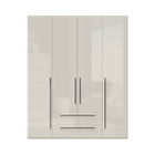 Dulap din pal si MDF, cu 4 usi si 2 sertare, Piano P42/PN Bej, l182xA56xH224 cm