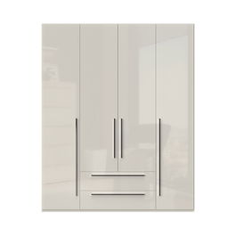 Dulap din pal si MDF, cu 4 usi si 2 sertare, Piano P42/PN Bej, l182xA56xH224 cm