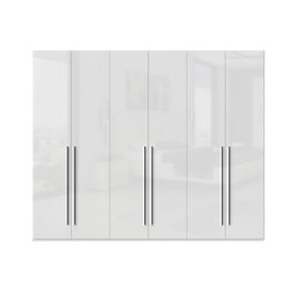 Dulap din pal si MDF, cu 6 usi, Piano P6/PN Alb, l272xA56xH224 cm