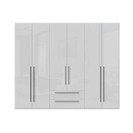 Dulap din pal si MDF, cu 6 usi si 2 sertare, Piano P62/PN Alb, l272xA56xH224 cm