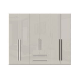 Dulap din pal si MDF, cu 6 usi si 2 sertare, Piano P62/PN Bej, l272xA56xH224 cm