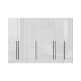 Dulap din pal si MDF, cu 7 usi, Piano P7/PN Alb, l317xA56xH224 cm