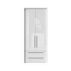 Dulap din pal si MDF, cu 2 usi si 2 sertare, Piano Stripes P22A/PN Alb, l97xA60xH226 cm