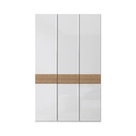 Dulap din pal si MDF, cu 3 usi, Avis P3/AV Alb / Nuc Pacific, l137xA56xH224 cm