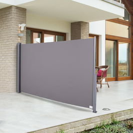 Outsunny Copertina de Soare Laterala Tip Rulou (3x1.6m)din Aluminiu si Poliester Impermeabila Protectie impotriva razelor UV, Vantului / Privacy