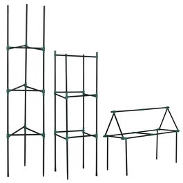 Outsunny Suport de tomate cu 3 niveluri din otel si PP pentru plante cataratoare, fructe si legume, 38x38x182 cm, verde | AOSOM RO